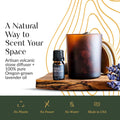 Volcanic Stone Diffuser with Lavender Essential Oil Ã¢ÂÂ Lava Rock Diffuser for Essential Oils | Cordless Passive Diffuser for Desk, Bedroom, or