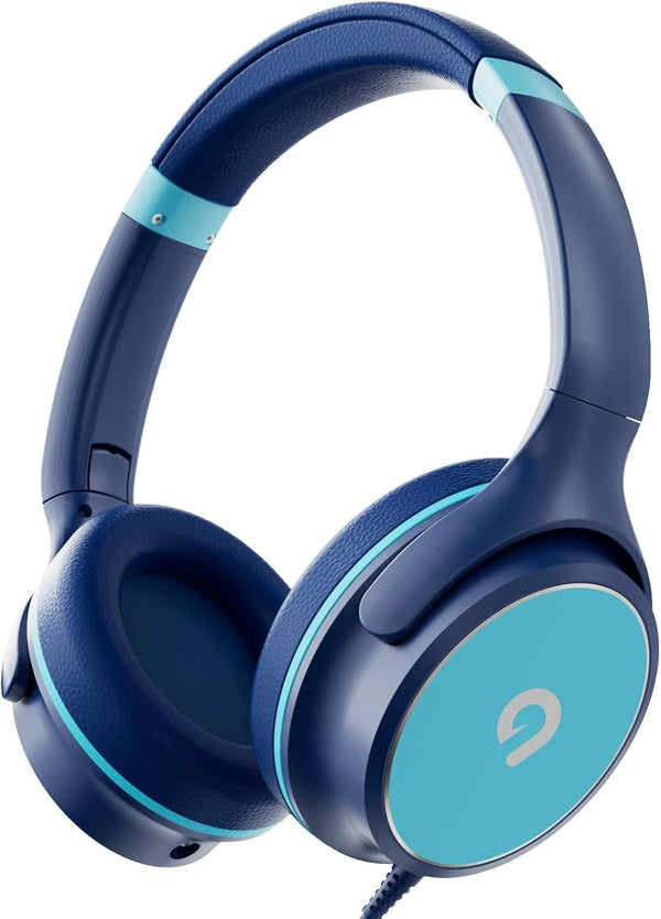 Kids Headphones with Safe 85Db/94Db Volume Limiter for Child/Teens, Foldable HD Stereo Sound Headset for Kindle Kids/Fire Tablet/Ipad/Laptop,