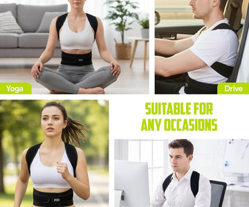 Back Brace Posture Corrector for Women and Men, Full Back Support Straps Straigh