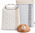Nectar & Nest Reusable Bread Bags for Homemade Bread (2 Pack) - XL Cotton Beeswax Bags, Sourdough Bag, Beeswax Bag, Sourdough Storage