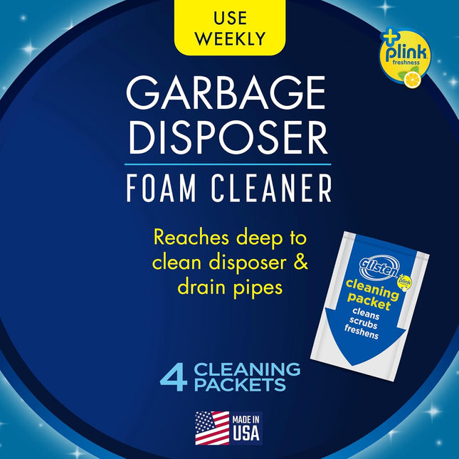 Glisten Garbage Disposer Cleaner and Freshener, Sink Disposal Odor Eliminator wi