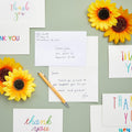 Juvale Thank You Cards with Envelopes - Bulk Blank Thank You Notes & Cards for Kids & Adults - 6 Assorted Rainbow Designs - White, 48 Pack, 4 x 6
