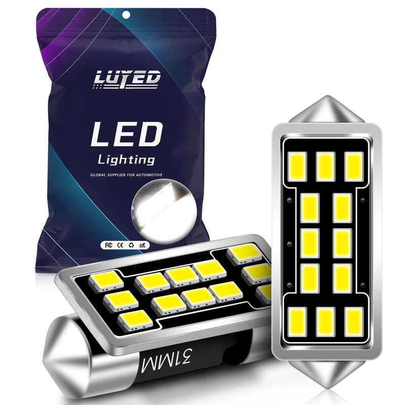 DE3175 DE3021 LED Dome Light Bulbs 640 Lumens Extremely Bright 3020 12-EX Chipsets 1.25 inches 31mm DE3022 3175 LED Bulbs for Interior Map Door