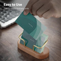 muso wood Cherry Business Card Holder for Desk, 1 Pack Cherry 1pack