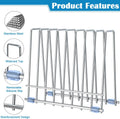 IDEATECH Bags Rack, Drying Rack for Bags, Stainless Stand, File Organizer Desktop Storage Book Shelf, Kitchen Storage & Organization (Silver)