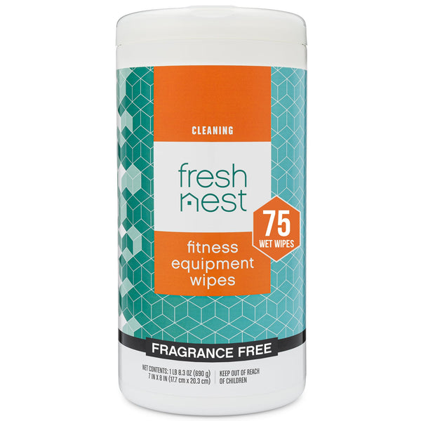 Fitness Equipment Wipes - Cleaning Wipes for Yoga Mats, Pilates Studios, Gyms, Peloton & Cycle Bikes, Spas - Fragrance-Free Wipes Surface Cleaning