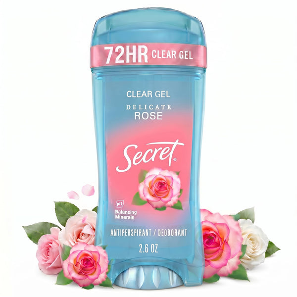 Secret Fresh Antiperspirant Deodorant for Women, 72Hr Breathable Sweat & Odor Protection, Instant Freshness & Gentle, PH Balancing Minerals, Clear
