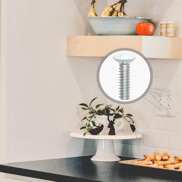 Wall Plate Screws, 100 pcs White Outlet Screws 1/2" Long 6-32 Thread Light Electrical Cover Panel Switch Plate Screws 1/2 Inch