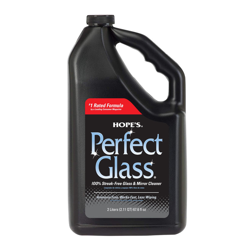 HOPE'S Perfect Glass Cleaner Spray Refill, Streak-Free, Ammonia-Free Window, Mirror, Screen, Tinted Glass, and Shower Door Cleaner, Indoor and