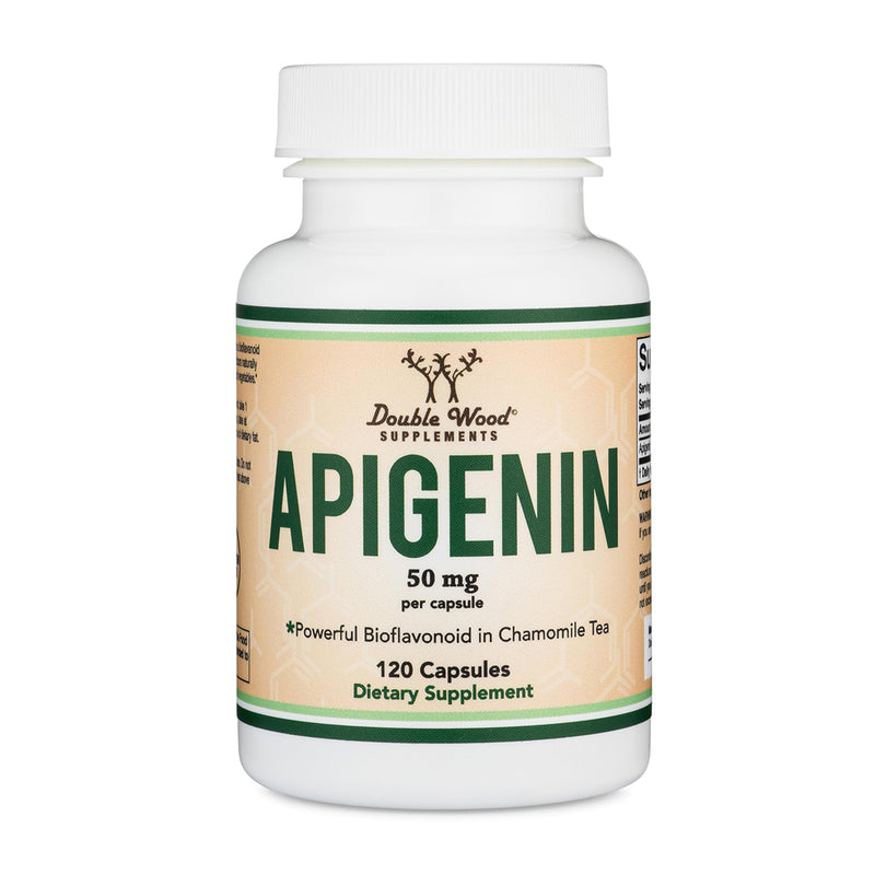 Apigenin Supplement - 50Mg per Capsule, 120 Count (Powerful Bioflavonoid Found in Chamomile Tea for Relaxation, Sleep, and Mood) Senolytic