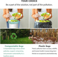 AYOTEE 2.6 Gallon Compostable Trash Bags 125 Count Fit 10 Liter Compost Bin | Unscented Small Trash Bags 2.6 Gallon Bathroom Wastebasket Can