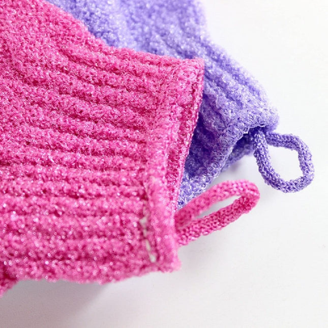 Exfoliating Shower Bath GlovesÃ£ÂÂ4 PairÃ£ÂÂ Double Side Durable Nylon Showe