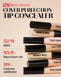 THESAEM Cover Perfection Tip Concealer, Liquid Multi-Use Concealer, Full Coverage Makeup for Acne Dark Spots Dark Circles Hyperpigmentation and