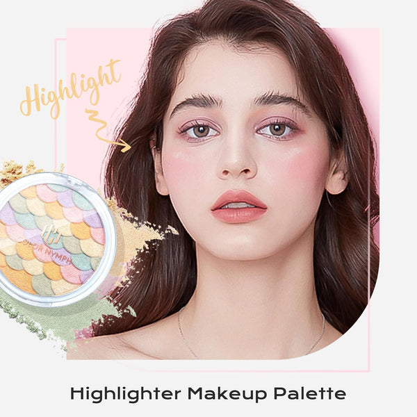 Color Nymph Multi-Colored Blush Highlighter Makeup Palettes | Highly Pigmented Soft Shimmer Powder | Vegan & Cruelty Free, Travel-Friendly Design