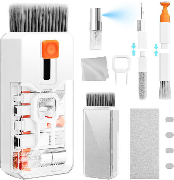 Keyboard Cleaning Kit Laptop Cleaner, 10-In-1 Computer Screen Cleaning Brush Tool, Multi-Function PC Electronic Cleaner Kit Spray for Ipad Iphone