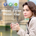 Wrova Wheat Straw Cups 6 PCS Good Alternative to Plastic Reusable Cups 12 oz Unbreakable Drinking Cup Reusable Dishwasher Safe Water Plastic
