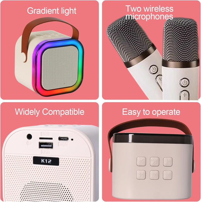 Karaoke Machine for Kids, Kids Karaoke Machine Gifts for Girls and Boys Family Party, Kids Karaoke Machine for Girls wit