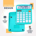 CATIGA Desktop Calculator 12 Digit with Large LCD Display and Sensitive Button, Solar and Battery Dual Power, Standard Function for Office, Home,