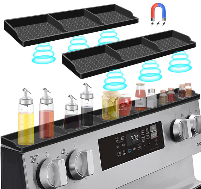 Hydream Stove Top for Silicone Shelf,30 Inch Magnetic Shelf over the Stove Spice Rack,Kitchen Shelf for above Stovetop O
