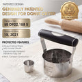 HULISEN Donut Cutter, 3.5 inch Stainless Steel Doughnut Cutter with Soft Grip Handle, and Small Biscuit Cutter, Professional Baking Dough Tools,