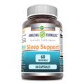 Amazing Formulas Sleep Support | Blend of Melatonin, Valerian Root, Chamomile Extract, GABA, 5-HTP, Theanine & More | 60 Capsules Supplement |
