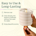 Lifelines Flameless Candle Aromatherapy Essential Oil Diffuser with Clickwick Essential Oil Blend - Cordless & Waterless Diffuser for Home -