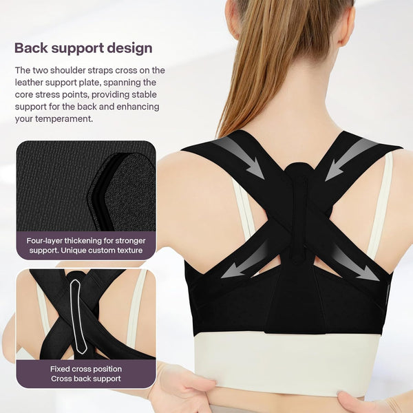 Back Brace Posture Corrector for Women, Upper Back Support Straps Straightener, Hunchback Improve Posture Correct-Shoulder, Upper Back Pain Relief