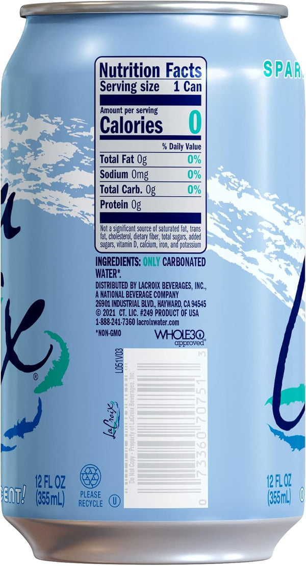 LaCroix Sparkling Water, Pure, 12 Fl Oz (pack of 8)