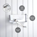 Swing-A-Way Wall Mount Can Opener with Magnet, 1-Pack, White