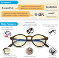 J+S Vision Blue Light Blocking Glasses | Computer Gaming/Working Glasses for Women Men | anti Eyestrain Fatigue UV Glare