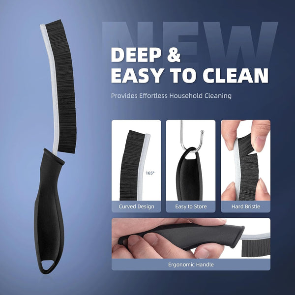 Crevice Cleaning Brushes, Cleaner Scrub Brush Tool for Hard to Reach Tight Space, Home Essentials, Cleaning Supplies for Shower, Bathroom,