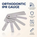 1Pc Silver Dental Orthodontic Interproximal Enamel Reduction Stainless Steel for Ipr Gauge Ruler 0.1-0.5 Mm, Metric and Imperial Measuring Tool,