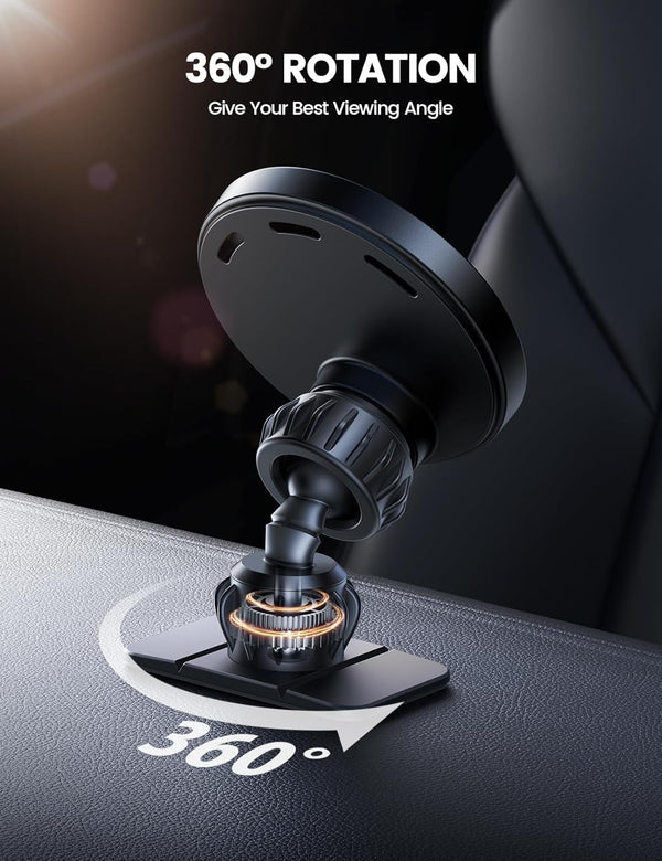 Lamicall 15W for Magsafe Car Mount Charger - [3-In-1 Upgraded Intelligent Chip] 360ÃÂ° Wireless Car Phone Holder Charger Vent Dashboard Magnetic