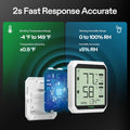 VIVOSUN Digital Hygrometer Thermometer, Humidity Meter with Probe, App Thermometer with External Probe