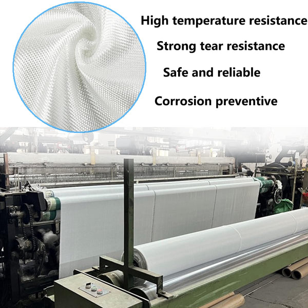 Fiberglass Cloth Plain Weave Fiberglass Mat Woven Fiberglass Sheet | 0.75oz 0.03mm for Boat RC Plane Auto Surfboard Tub Pool Repair 106" x 50"