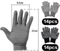 14 Pair Work Gloves with Grip Gloves for Men Womens, Safety Working Gloves | Anti-slip Knitted Nylon Cloth Gloves, Dot Grip Glove Liners Moving