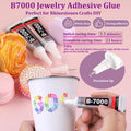34000Pcs Resin Jelly Rhinestones for Bedazzling, Multicolor 3mm Flatback Gems for Diamond Art, Bedazzler Kit with 3Pcs 10ml B7000 Jewelry Glue for