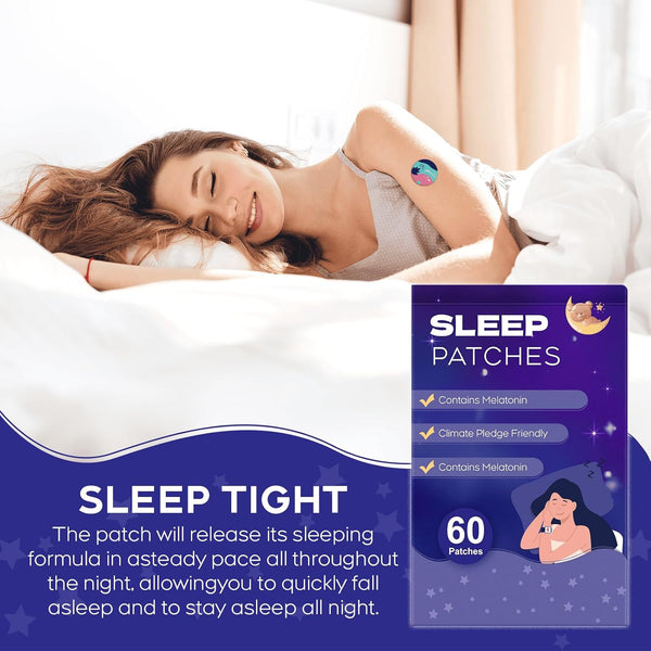 Sleep Patches for Adults, 60 Pack Upgraded Deep Sleep Patches, All Natural Deep Sleep Patches, Quick Acting Ingredients, for Men and Women, Easy