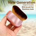 Extra Large Body Makeup Brush For Self Tanner, Leg Makeup &Bronzer Blend,75 mm Wide-headed Kabuki Brush Provides More Even &Pretty Application,