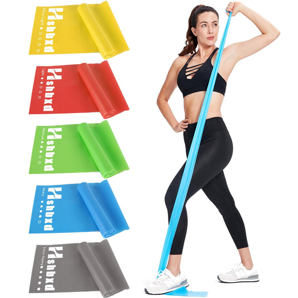 Resistance Bands for Working Out, Physical Therapy Bands, Latex Free Elastic and Exercise Bands Set for Stretching, Suitable for Rehab, Yoga,