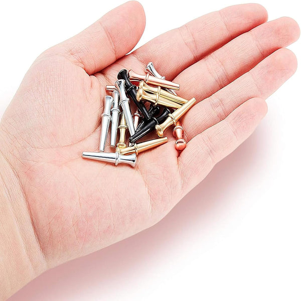 48 Pcs Metal Cribbage Pegs Cribbage Board Pegs Metal Nails Fit 1/8 Holes Toy Game Accessories with Drawstring Storage Pouch for Cribbage