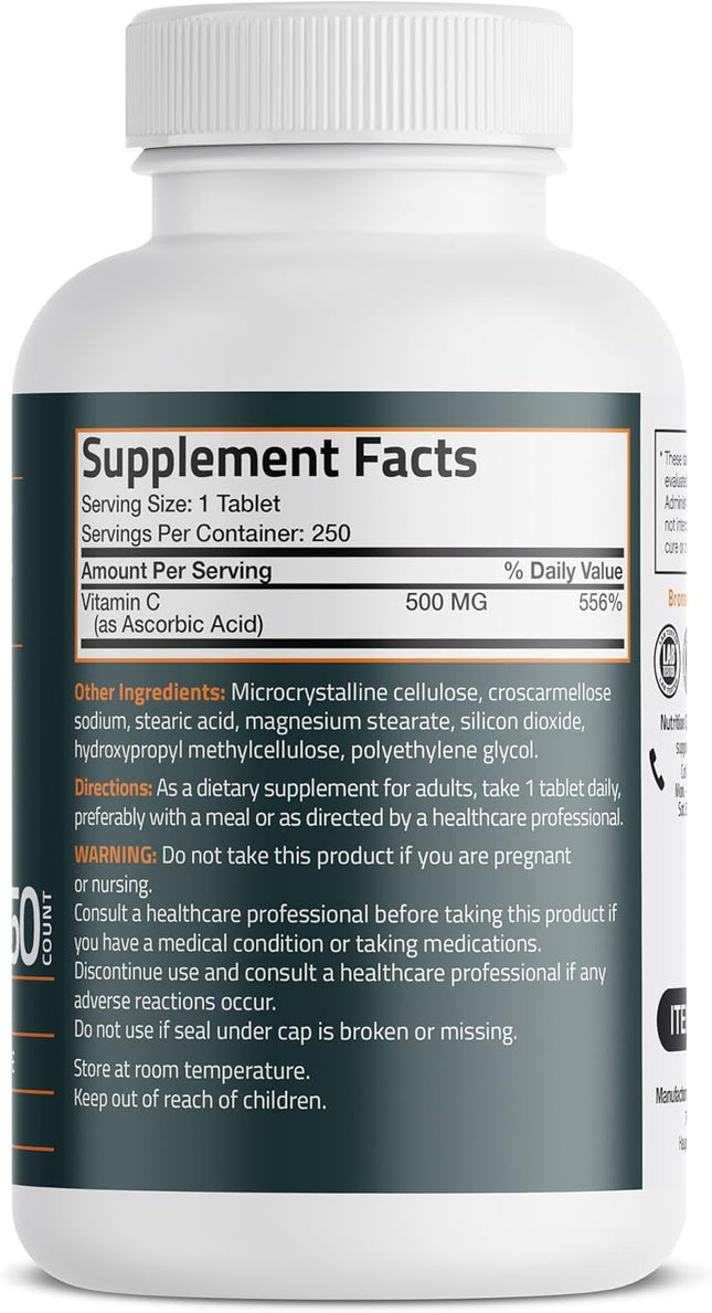 Bronson Vitamin C 500 MG Supports a Healthy Immune System & Antioxidant Protecti