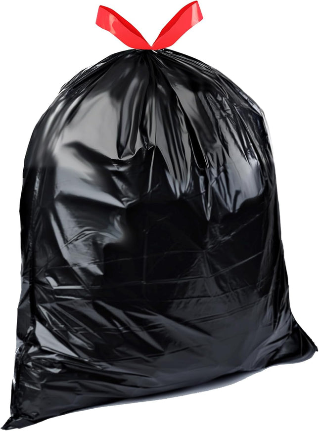 Amazon Basics 39 Gallon Lawn & Leaf Heavy Duty Drawstring Trash Bags, 20% Post Consumer Recycled, 40 Count
