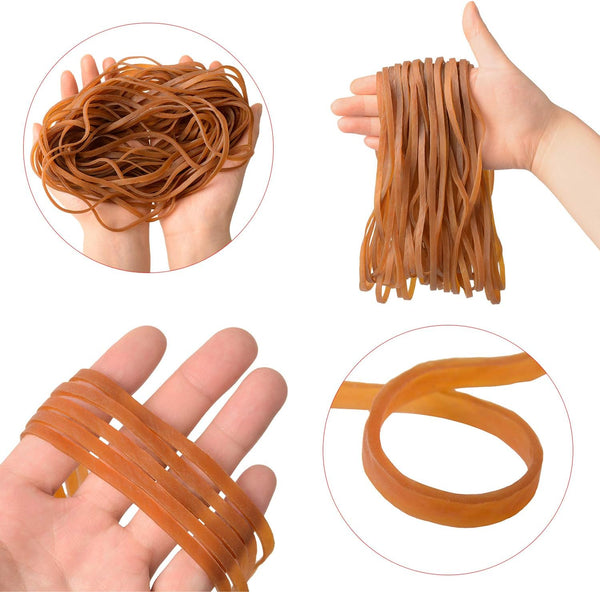 120 Pack Large Rubber Bands, Heavy Duty Trash Can Band, Strong Elastic Bands for School Home Office Supplies, Garbage Cans, File Folders, (8 x