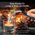 KTEBO 2 Pack Electric Candle Lighter, Windproof Plasma Arc Rechargeable | USB-C Flameless Plasma Lighter, 360-Degree Flexible Long Gooseneck, LED