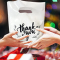 KEEPARTY 100 PCS Small Thank You Merchandise Bags Plastic Goodie Bags Party Favor Bags for Birthday Party Baby Shower Wedding Merchandise Gifts