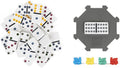 Spin Master Games Double 15 Dominoes Set in Storage Tin Classic Tile Game Multi Color