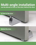 Large Door Stopper - Metal Door Wedge, Tall Door Stopper, Spring Rubber for Extra Strong Grip (Silver, 1 Pack) 1 Pack Silver