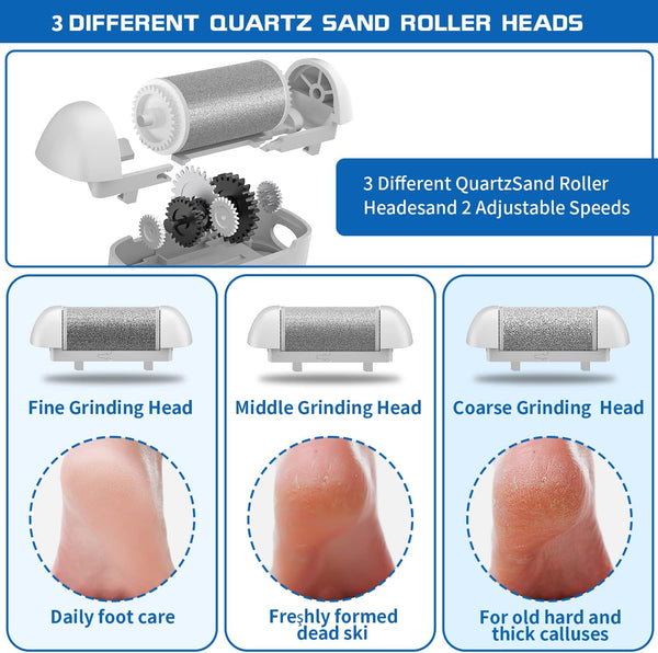 Electric Foot Callus Remover, Rechargeable Portable Electronic Foot File Pedicure Kits, Waterproof Foot Scrubber File, Professional Pedicure