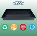 10 Plant Growing Trays (No Drain Holes) - 20" x 10" - Perfect Garden Seed Starter Grow Trays: for Seedlings, Indoor Gardening, Growing